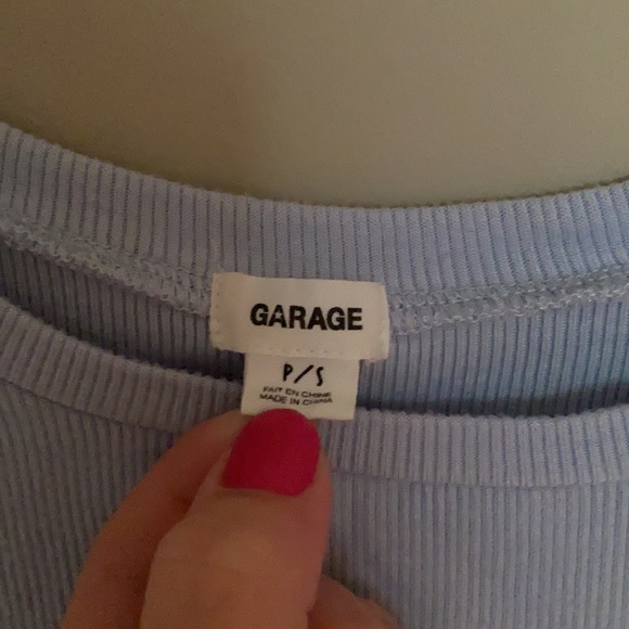 Garage blue cropped tee - Picture 2 of 2